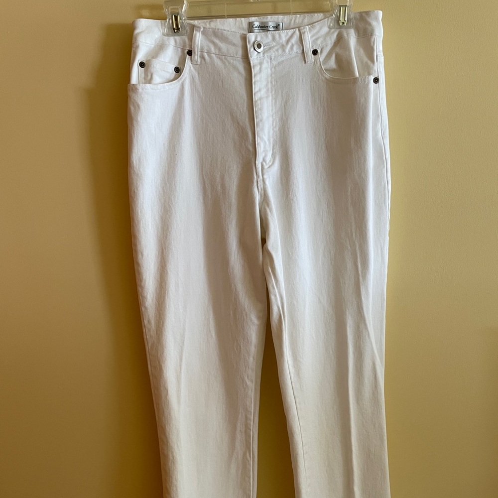 Coldwater Creek white stretch denim jeans sz 12